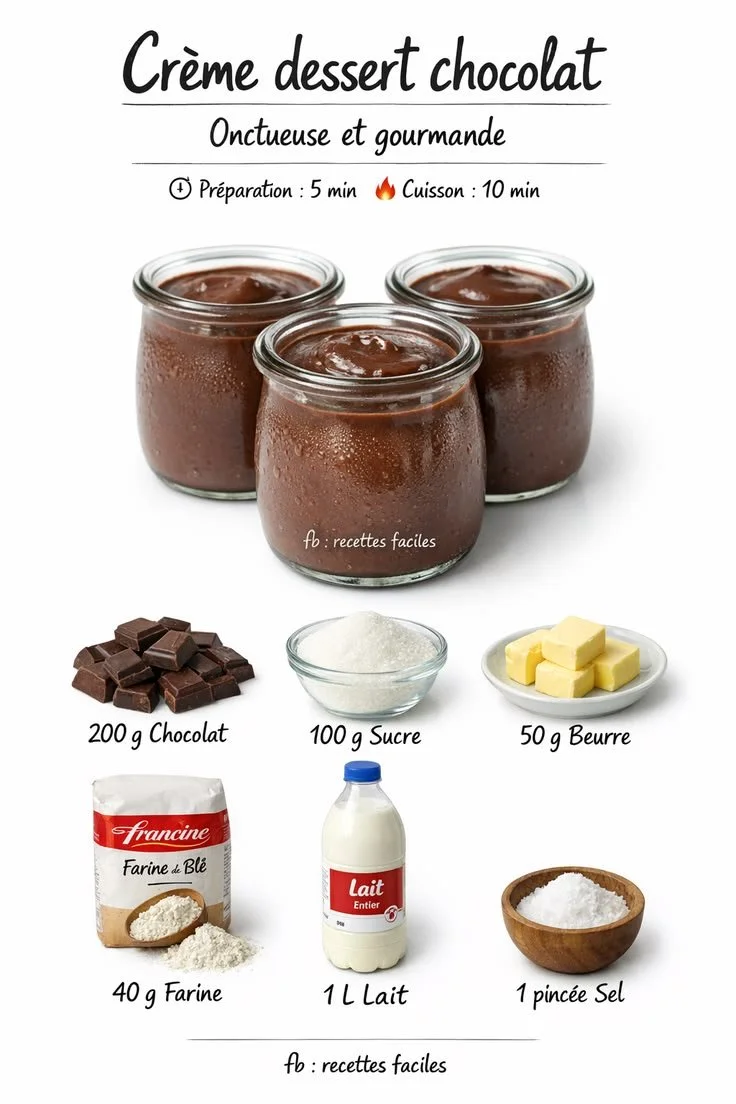 Crème Dessert Facile au Chocolat