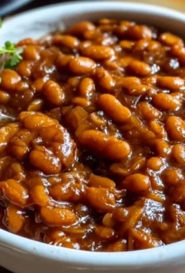Delicious Crockpot baked beans in a bowl ready to serve