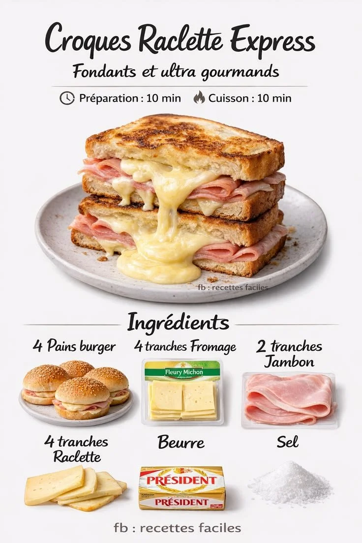 Croques façon “MacDo” à la Raclette en 20 Minutes