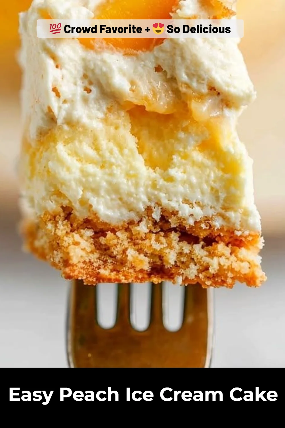 Easy Peach Ice Cream Cake