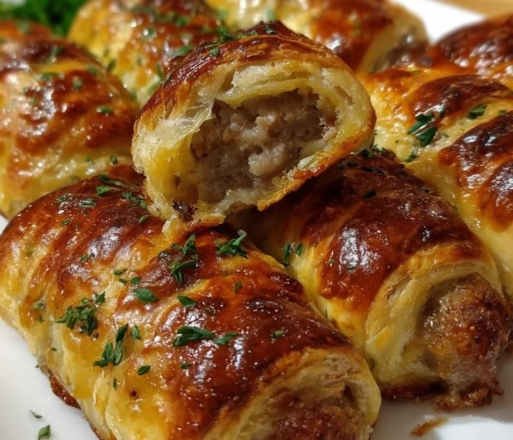French Onion Sausage Rolls