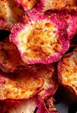 Crispy Garlic Air Fryer Radish Chips served in a bowl