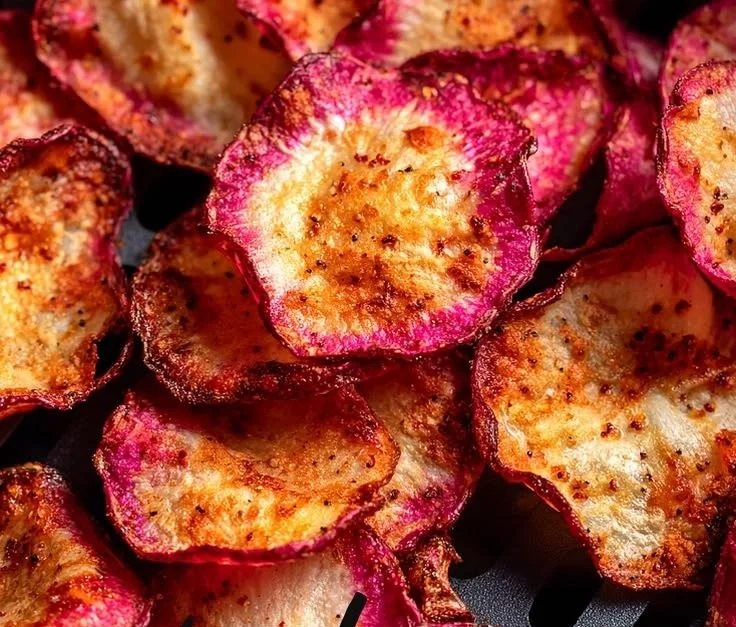 Garlic Air Fryer Radish Chips