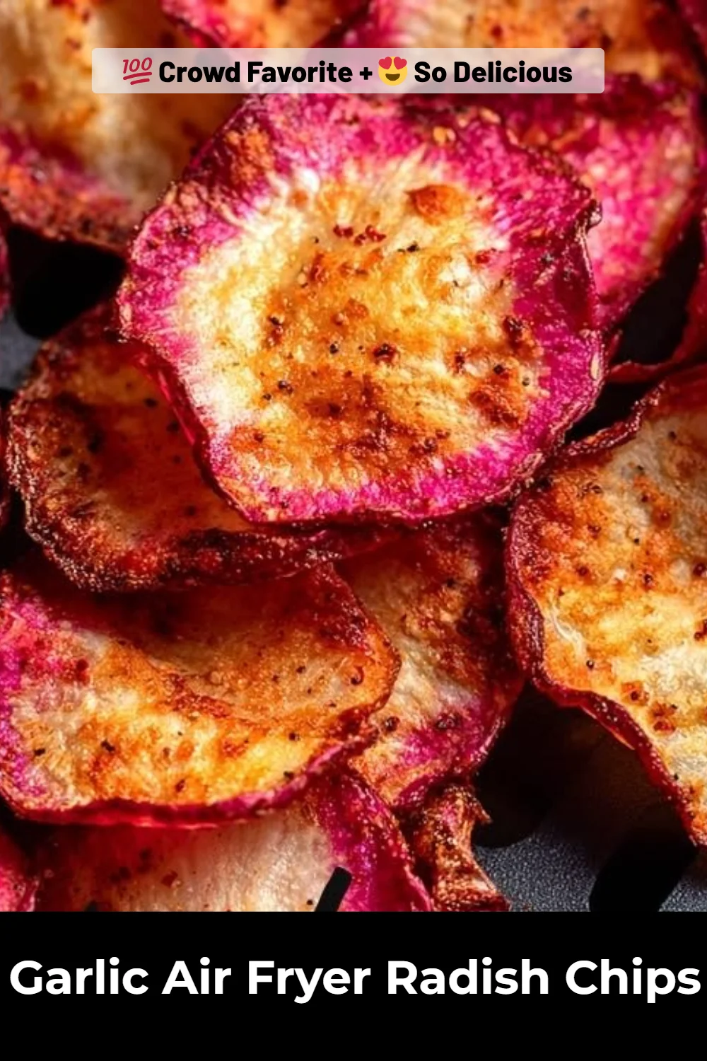 Garlic Air Fryer Radish Chips