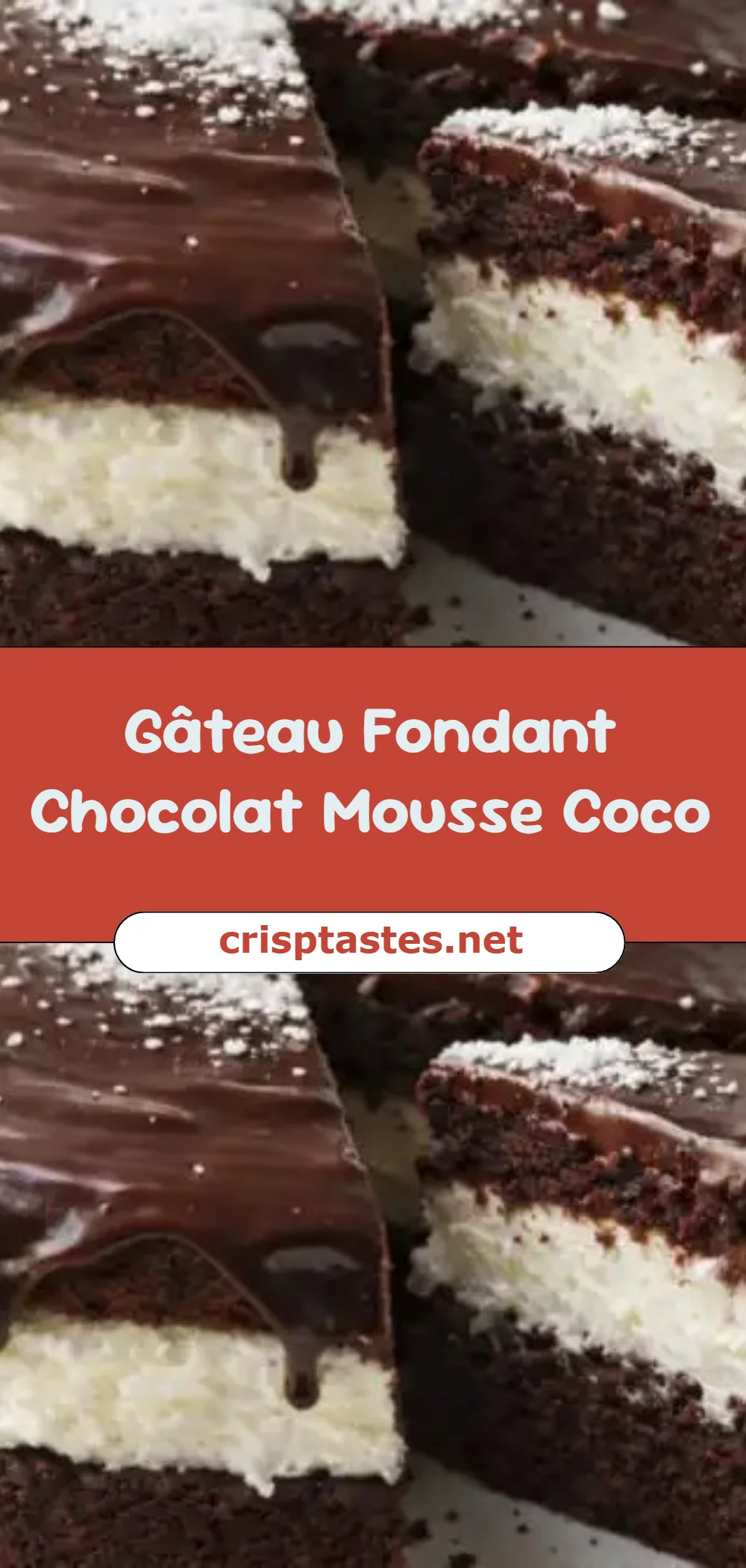 Gâteau Fondant Chocolat Mousse Coco