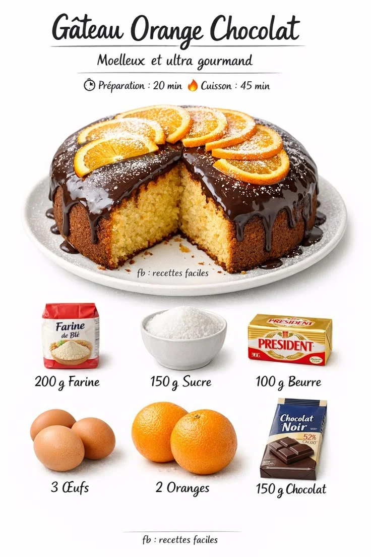 Gâteau Orange Chocolat