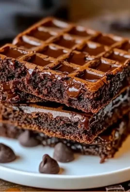 Gaufres brownie délicieuses et moelleuses, parfaites pour le dessert.