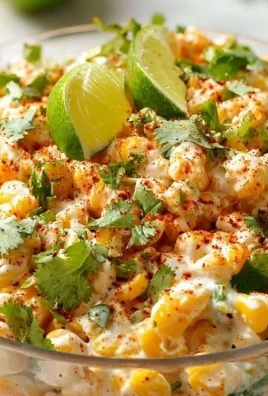 Gluten-free Mexican street corn salad with vibrant ingredients and spices.