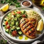 Grilled Lemon Herb Chicken with Quinoa Salad