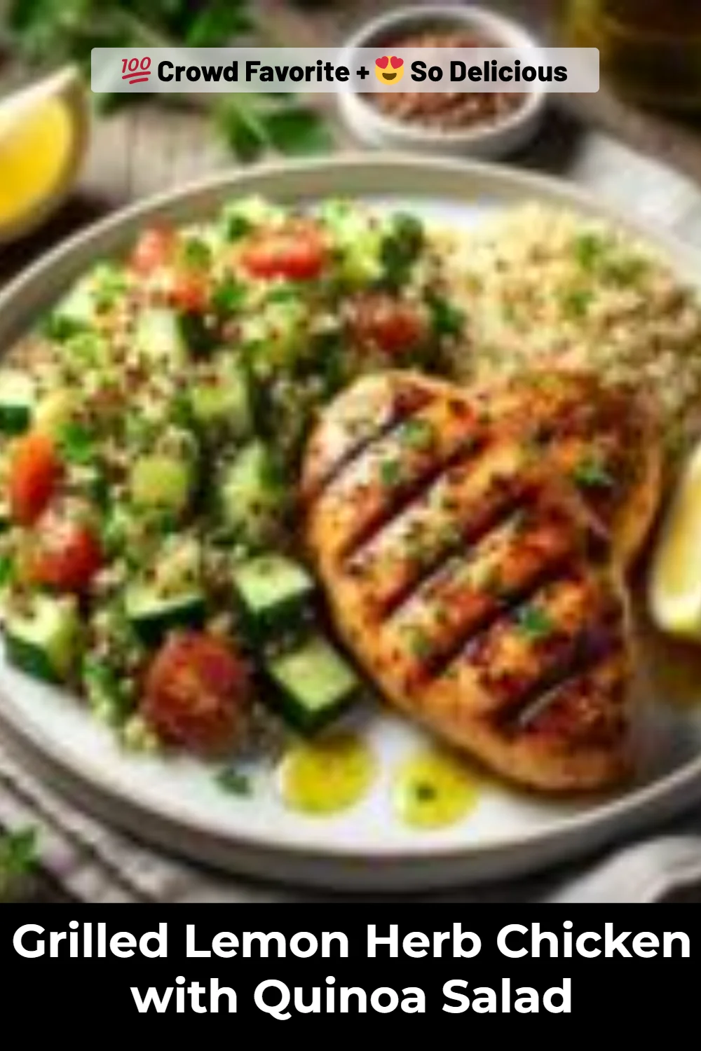 Grilled Lemon Herb Chicken with Quinoa Salad