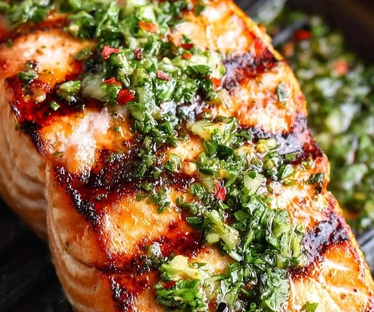 Grilled Salmon with Chimichurri