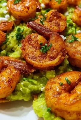 Delicious guacamole shrimp bites served on a platter