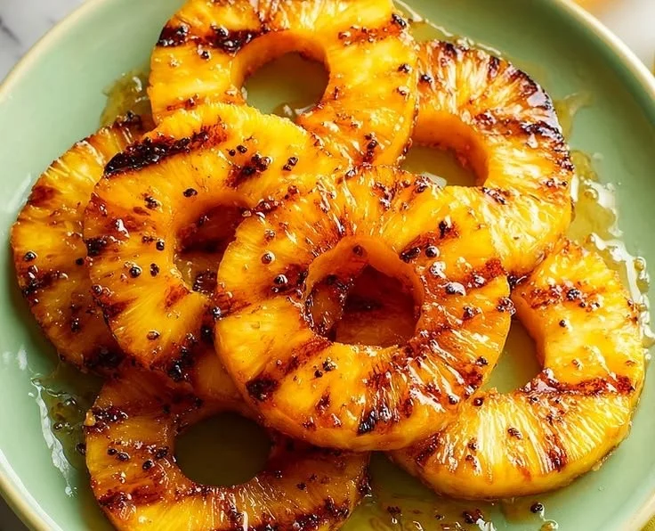 Homemade Grilled Honey Glazed Pineapple