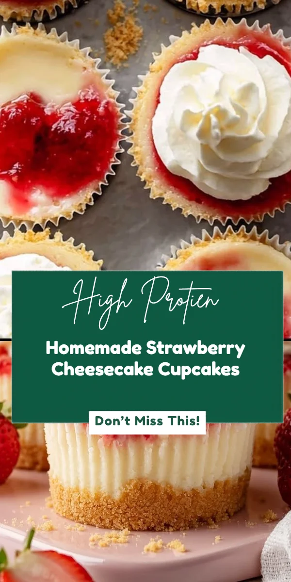 Homemade Strawberry Cheesecake Cupcakes