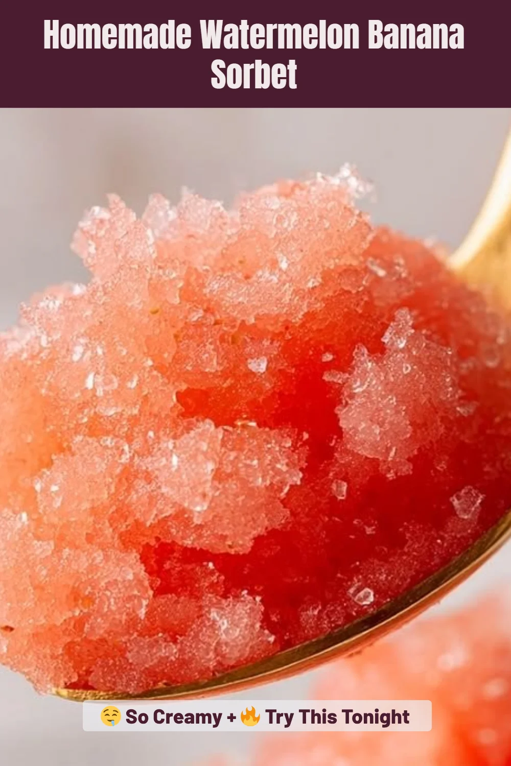 Homemade Watermelon Banana Sorbet