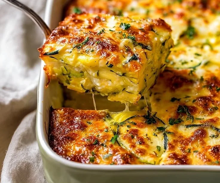 Homemade Yellow Squash and Zucchini Casserole