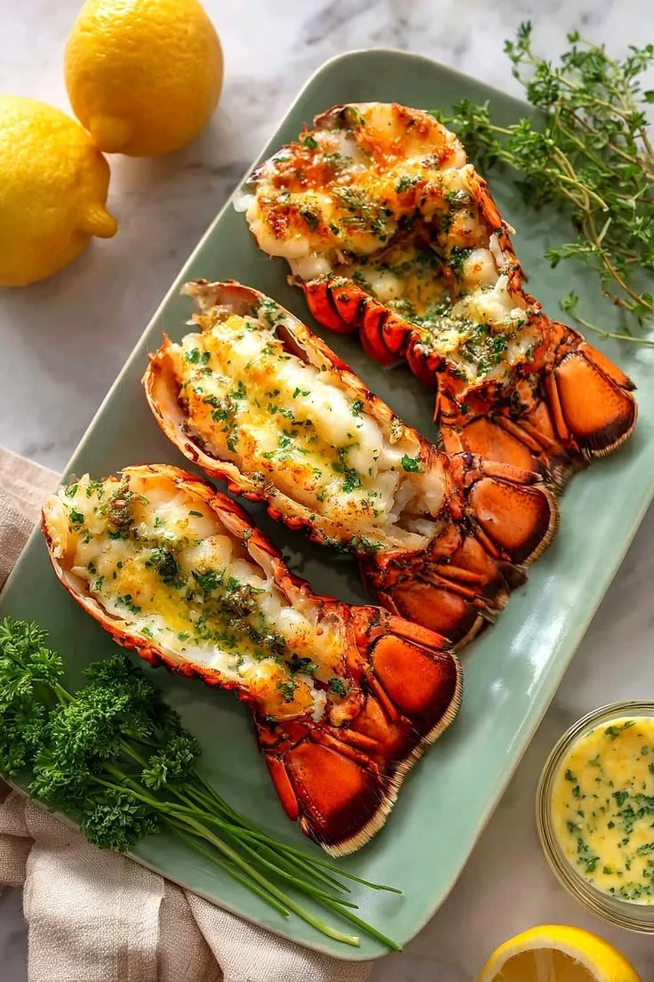 Juicy Grilled Lobster Tails with Herb Garlic Butter