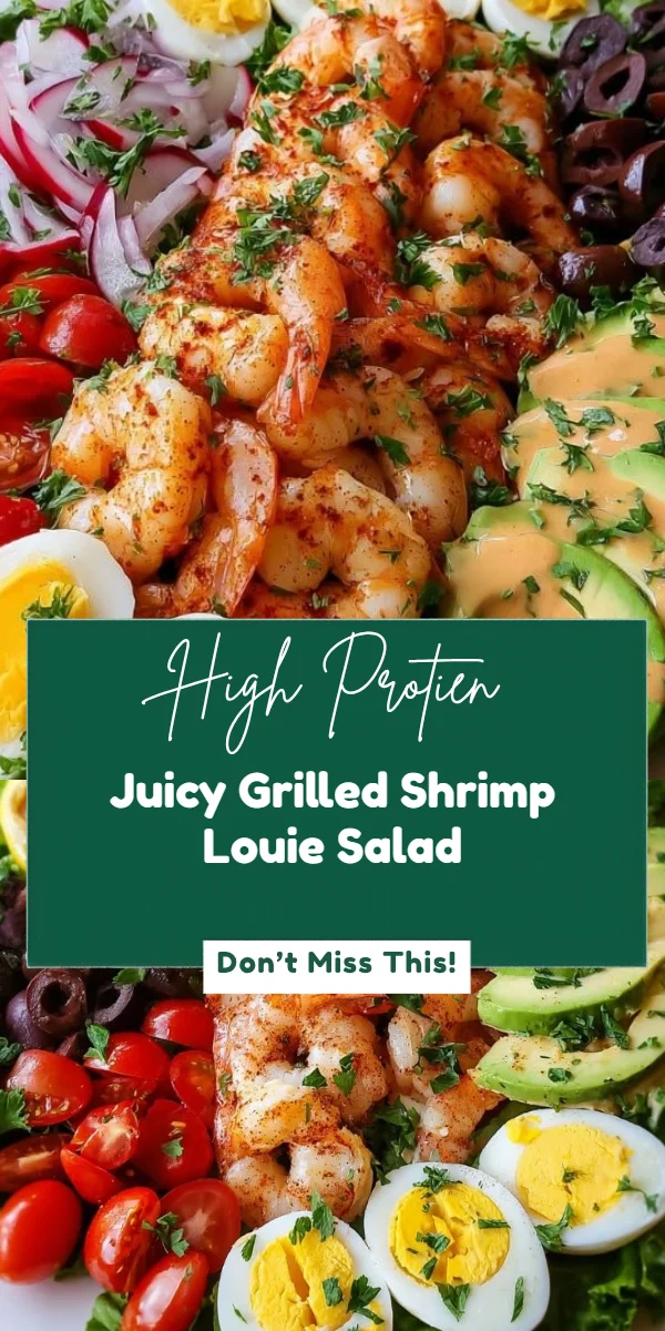 Juicy Grilled Shrimp Louie Salad