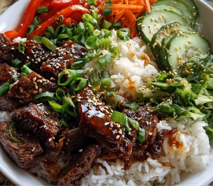 Korean BBQ Steak Rice Bowls