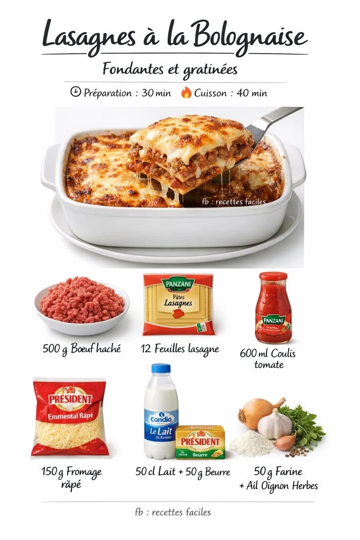 Lasagnes à la bolognaise