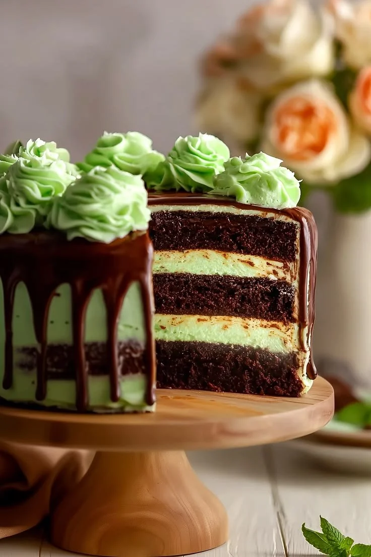 Layered Mint Julep Cake