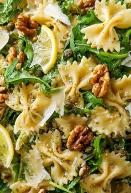 Lemon Arugula Pasta Salad with vibrant greens and citrus dressing
