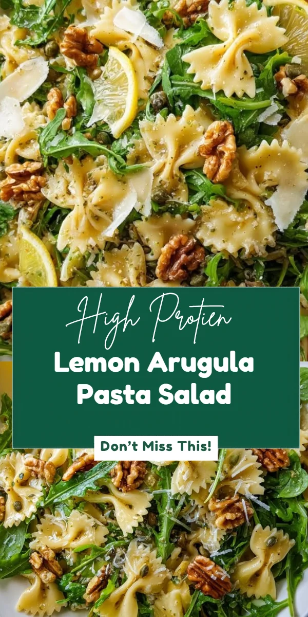 Lemon Arugula Pasta Salad