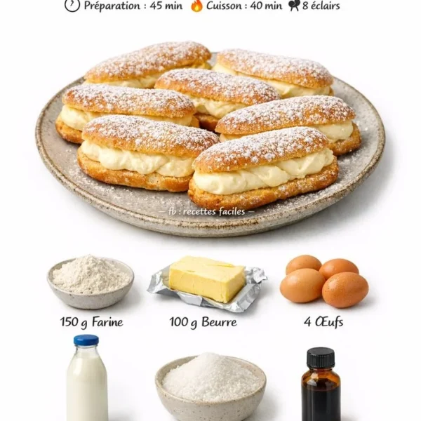 Éclairs façon Tropézienne, un dessert délicieux et élégant