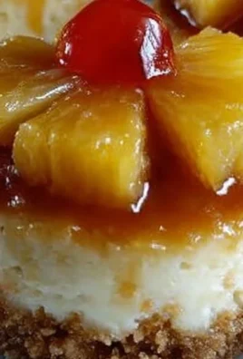Mini Pineapple Upside Down Cheesecakes topped with cherries and pineapples
