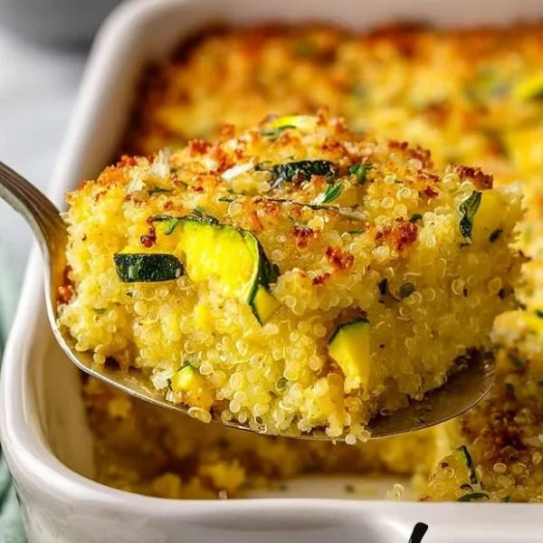 Delicious yellow squash casserole served in a dish