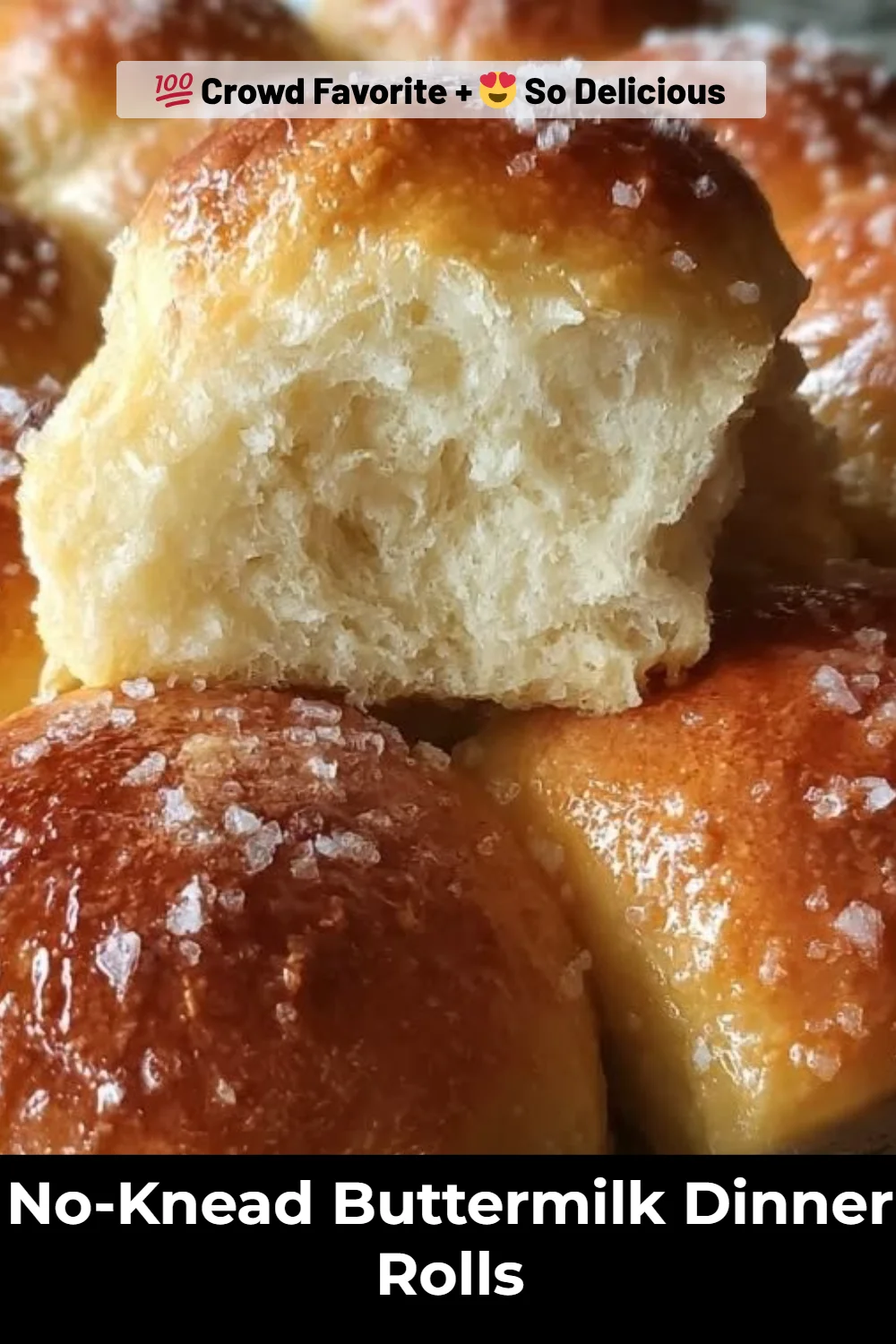No-Knead Buttermilk Dinner Rolls