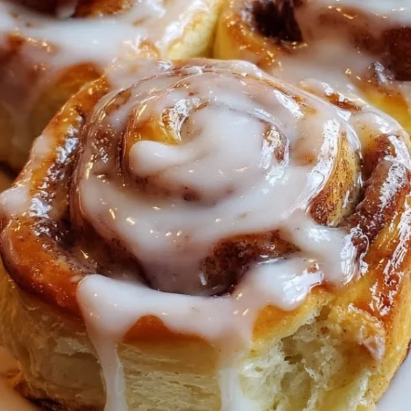 Soft and fluffy cinnamon rolls prepared overnight, fresh out of the oven