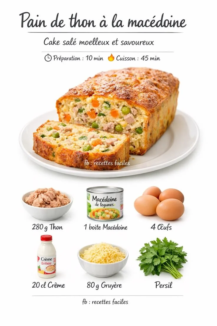 Pain de thon à la macédoine