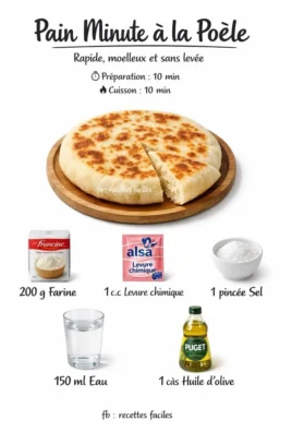 Recette de pain rapide croustillant doré et appétissant