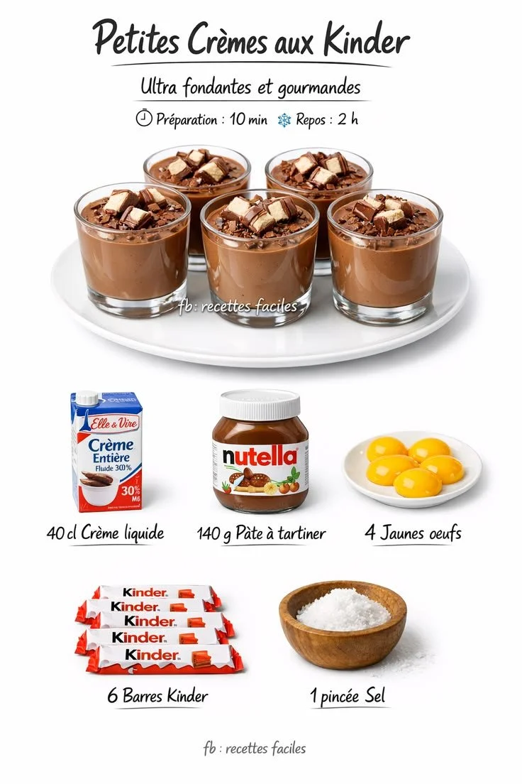 Petites Crèmes aux Kinder