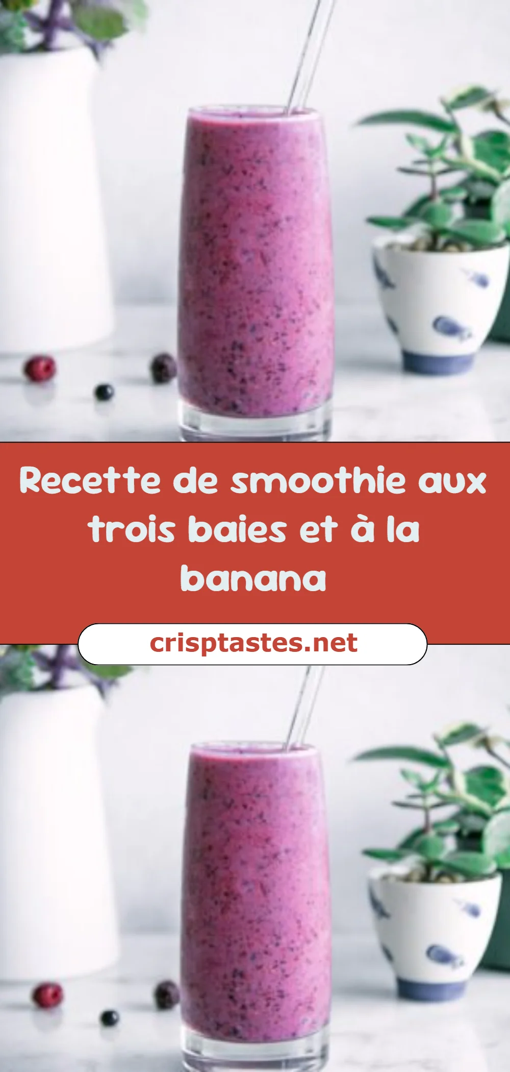 Recette de smoothie aux trois baies et à la banana