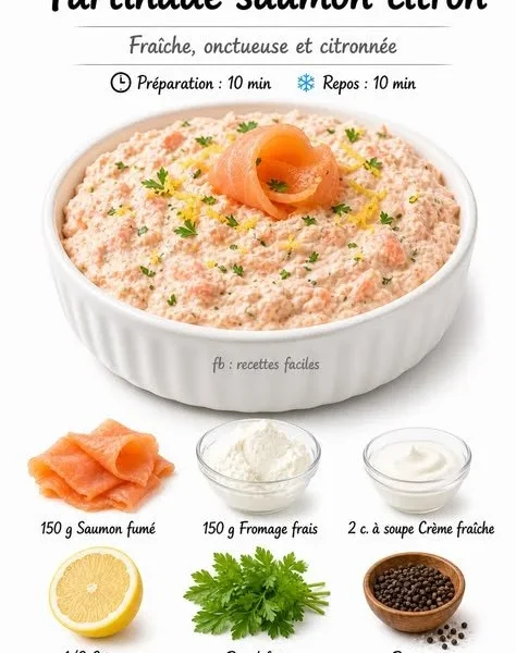 Delicious salmon lemon spread served on a plate with crackers.