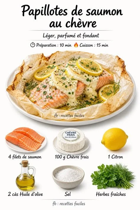 Salmon Papillotes with Goat Cheese