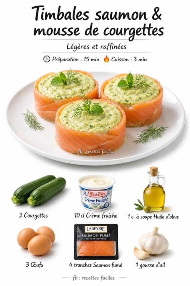 Salmon Timbales & Zucchini Mousse