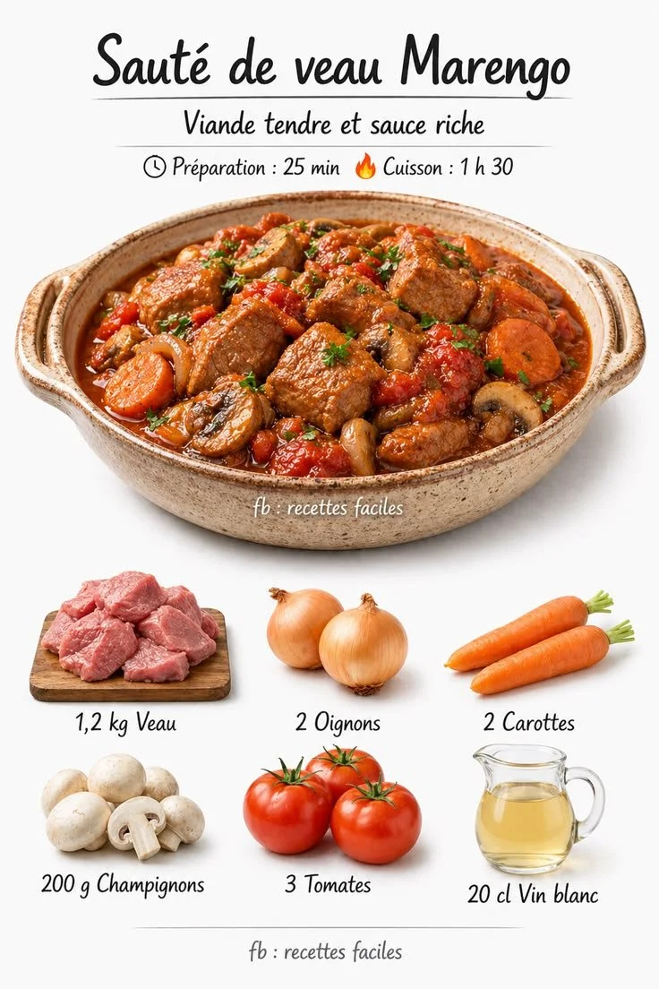 Sauté de veau Marengo