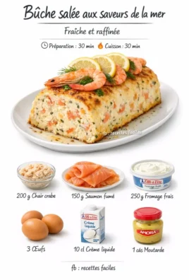 Savory Log showcasing vibrant ingredients and ocean flavors for a gourmet dish.