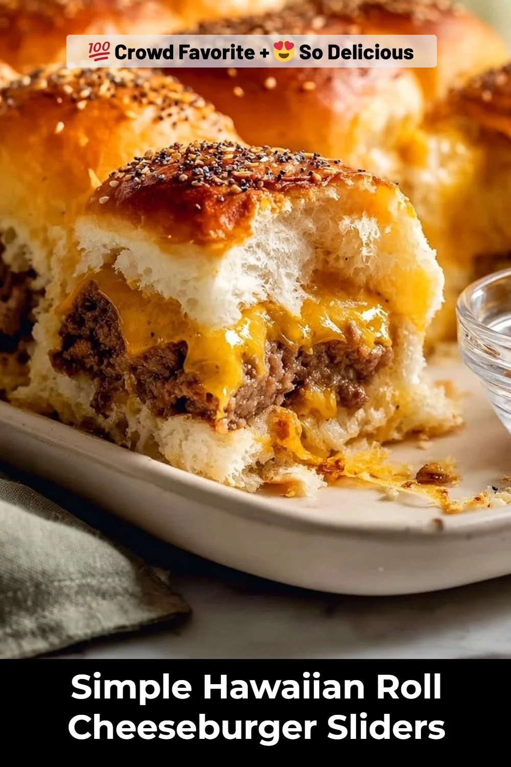 Simple Hawaiian Roll Cheeseburger Sliders
