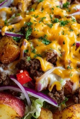 Delicious Smash Burger Bowl with fresh ingredients and juicy beef patty