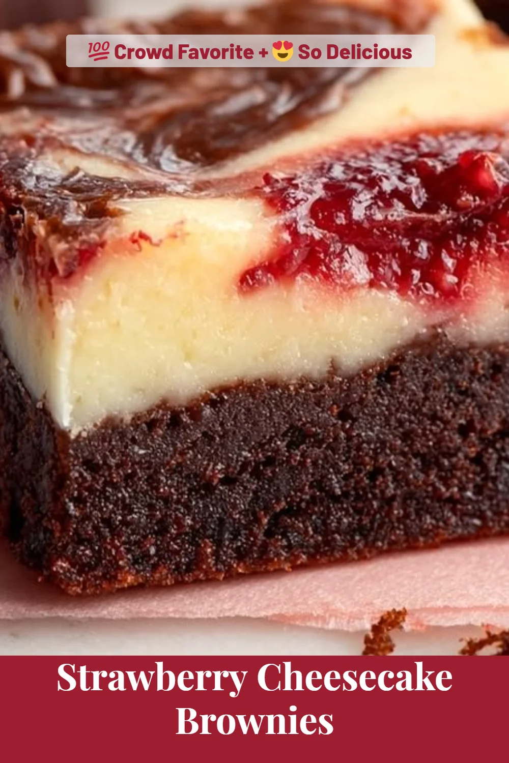Strawberry Cheesecake Brownies