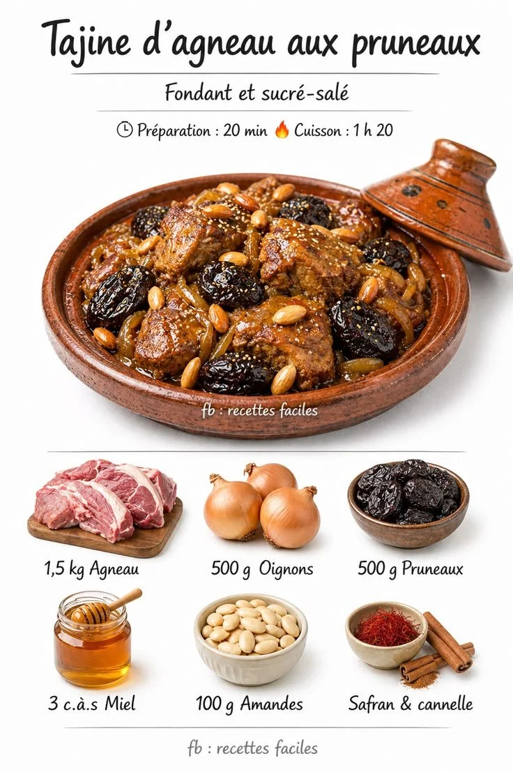 Tajine d’agneau aux pruneaux