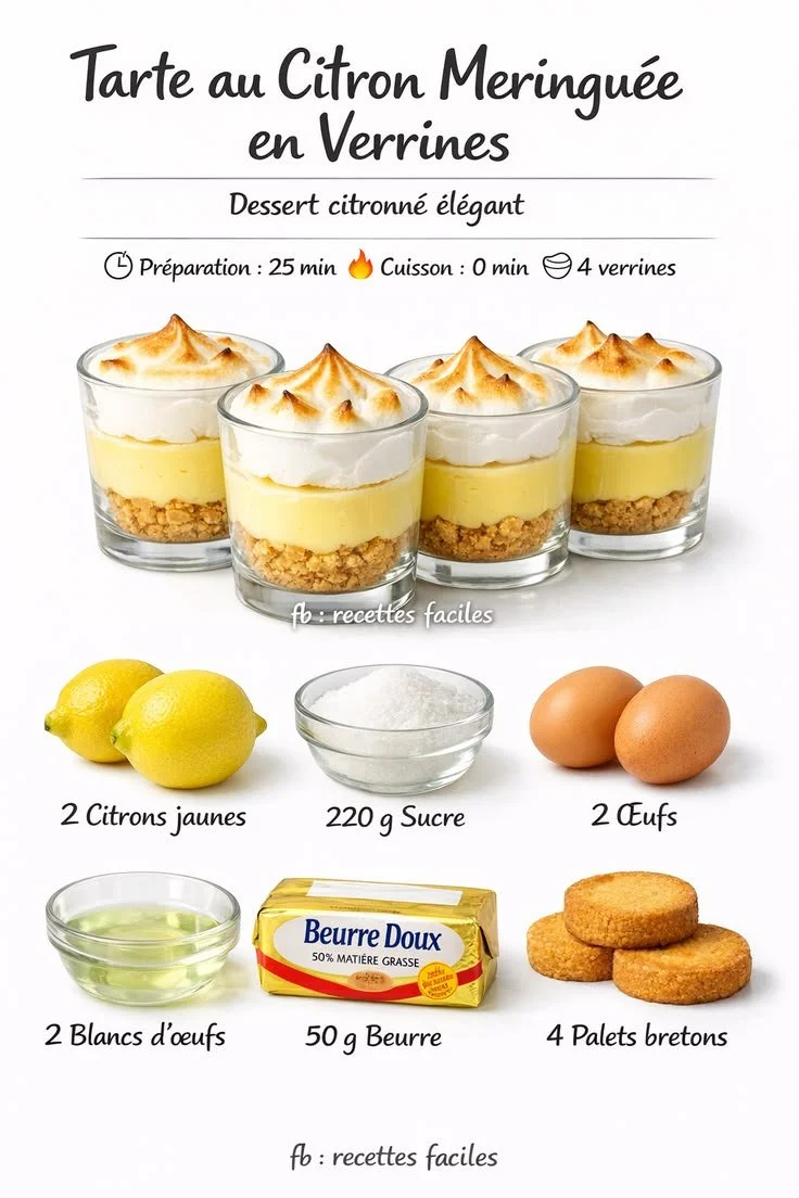 Tarte au citron meringuée moderne