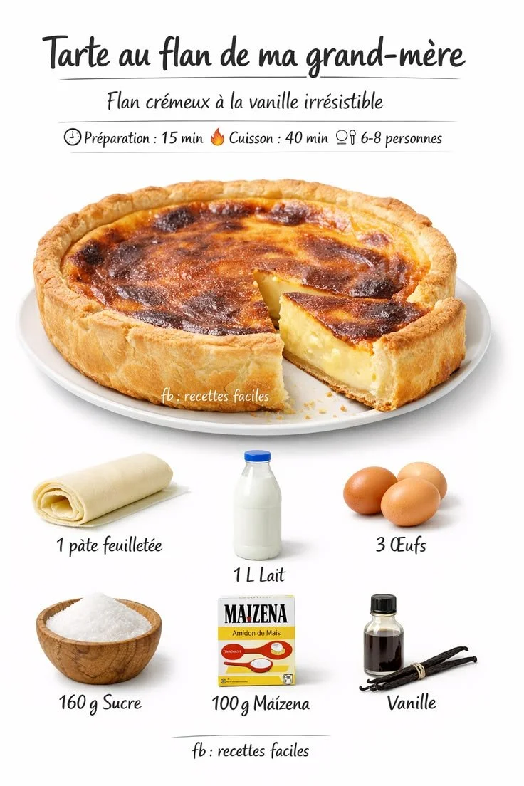 Tarte au flan de ma grand-mère