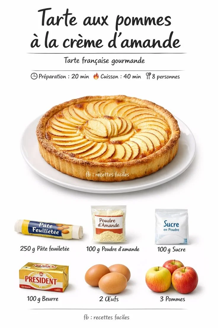 Tarte aux pommes à la crème d’amande