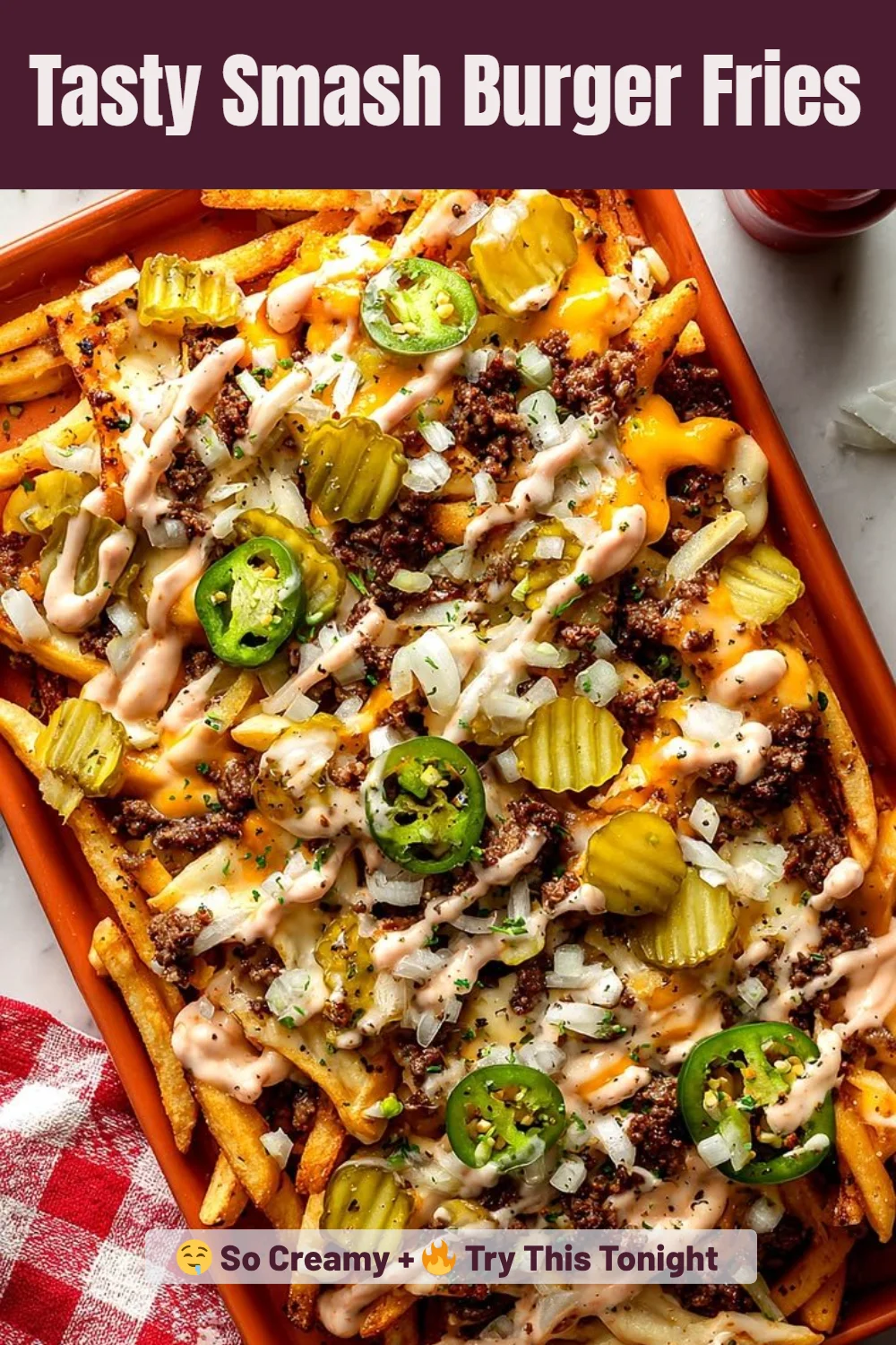 Tasty Smash Burger Fries