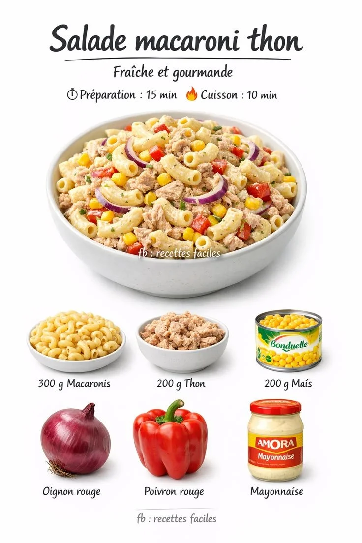 Tuna and Corn Macaroni Salad
